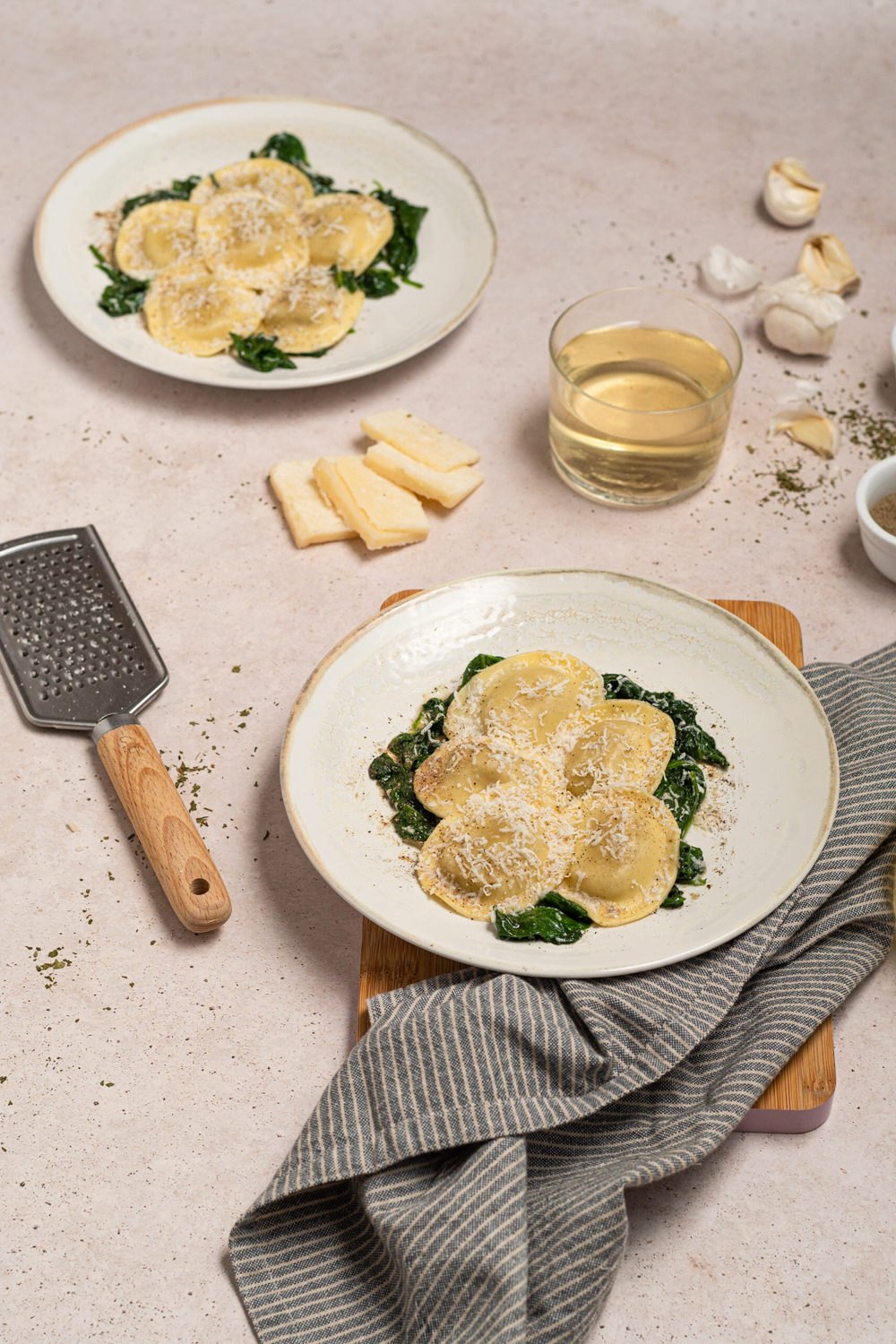 pasta with parmesan cheese